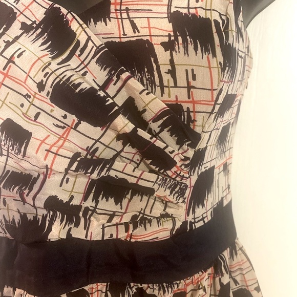 “BURLAPP” ANTHROPOLOGIE Silk Strapless Dress - Picture 6 of 15